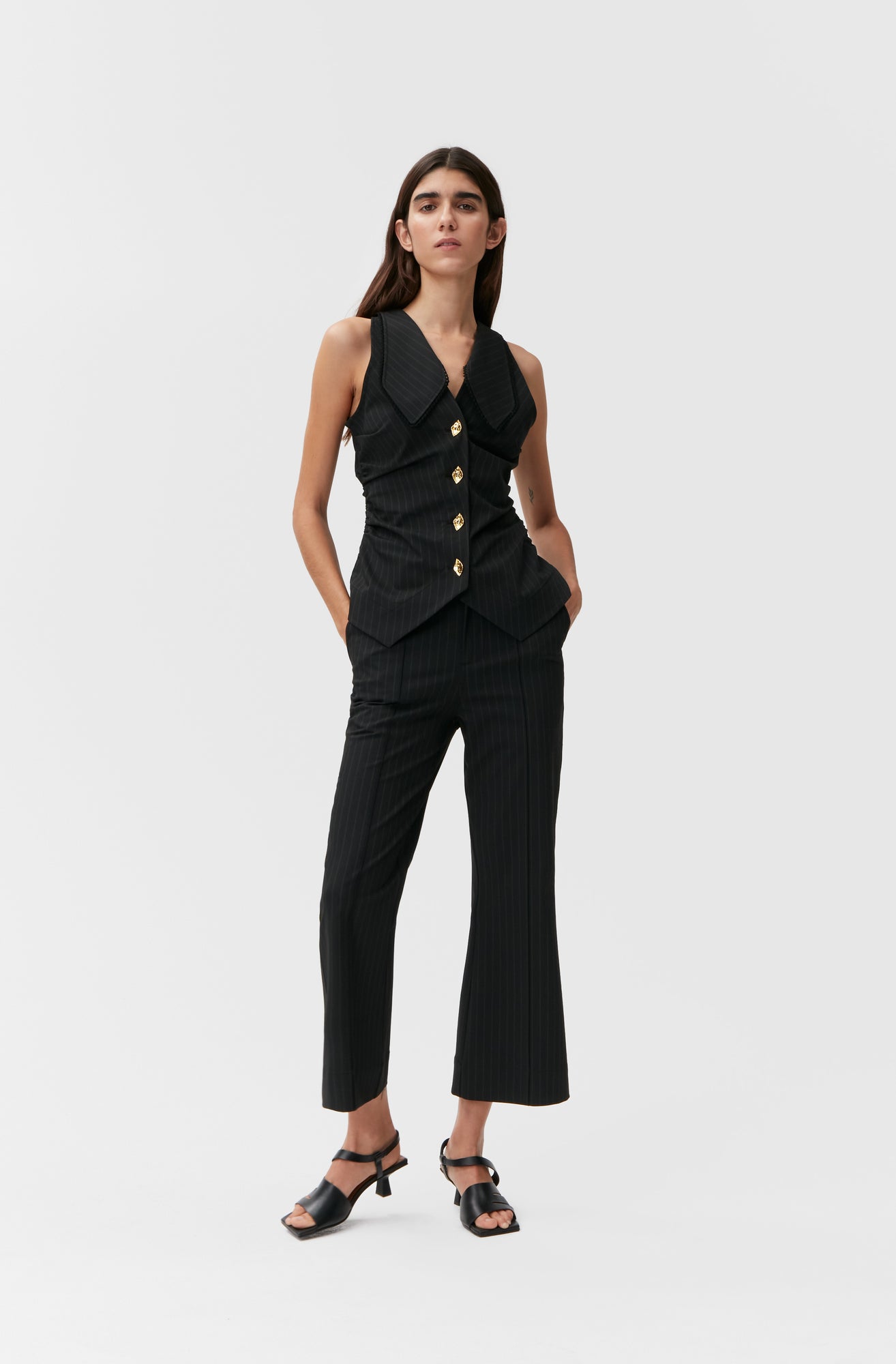 Striped Trousers | Black