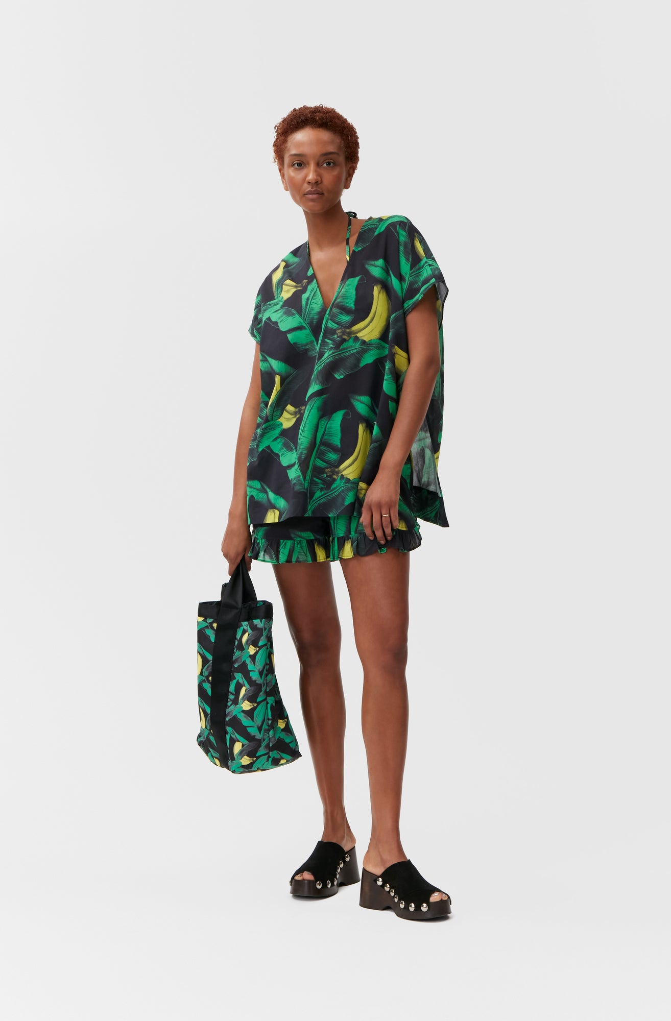 Beach Kaftan | Banana Tree Black
