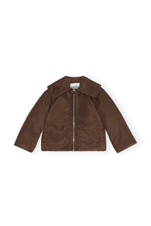 Nylon Collar Jacket | Chicory Coffee