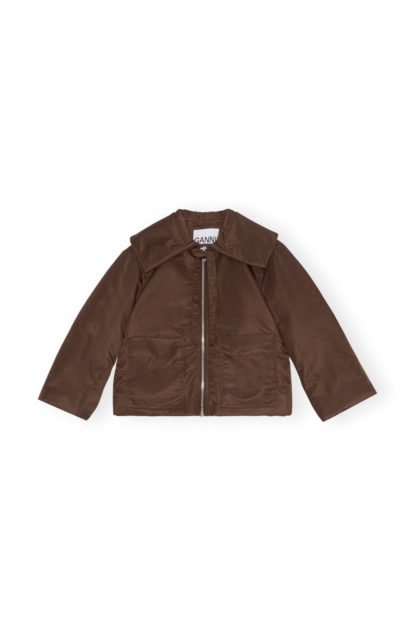 Nylon Collar Jacket | Chicory Coffee