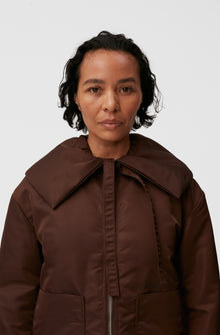 Nylon Collar Jacket | Chicory Coffee