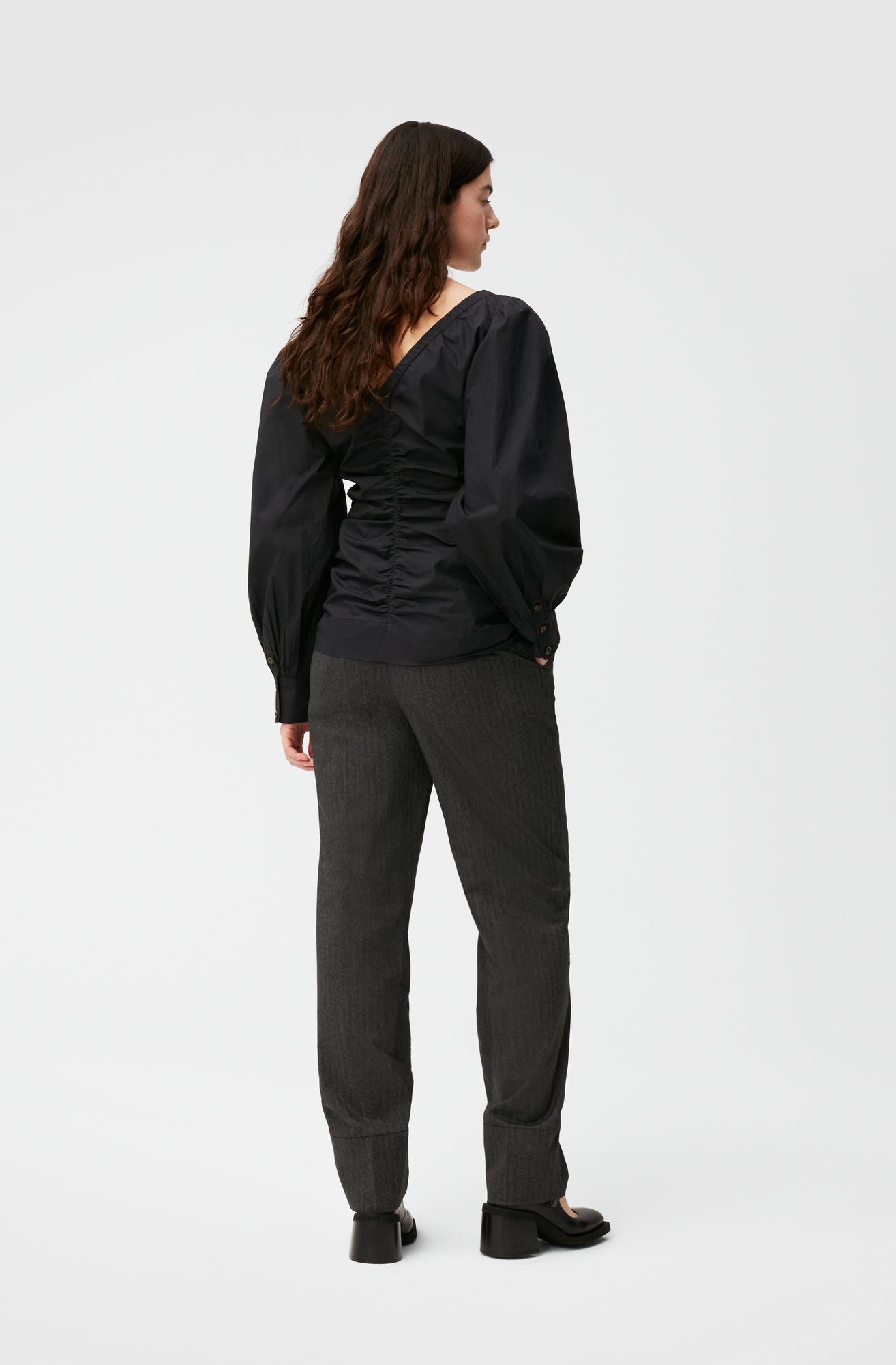 Drapey Pleat Trousers | Phantom