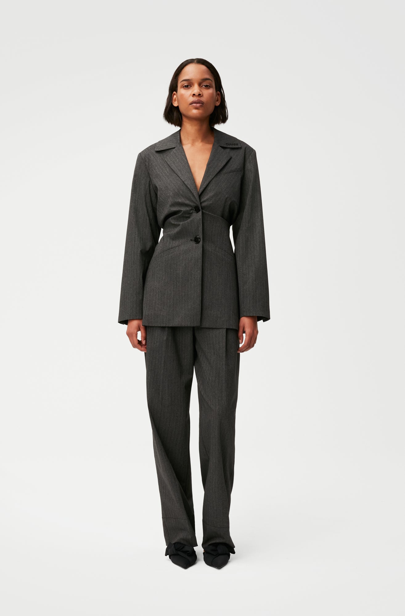 Drapey Pleat Trousers | Phantom