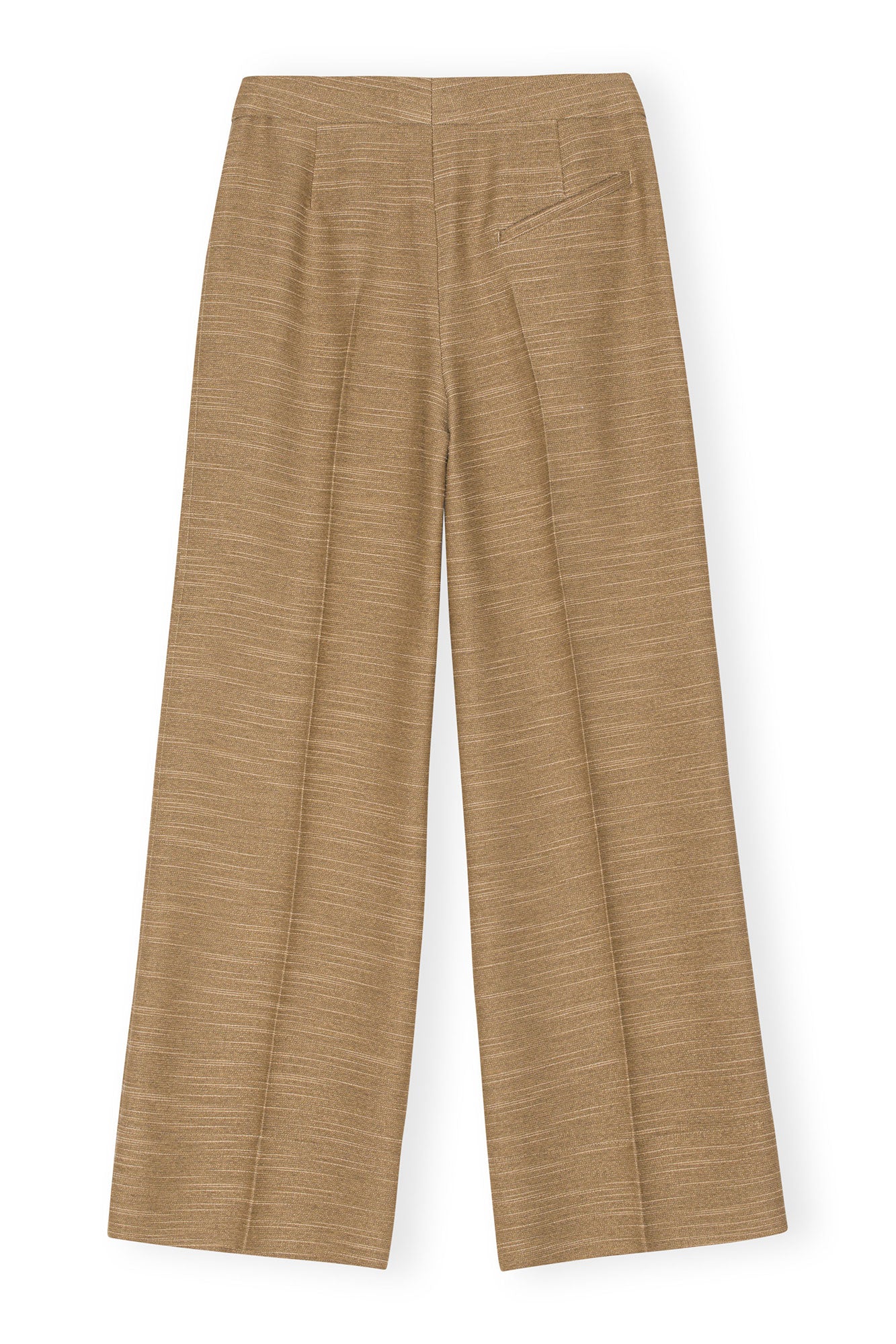 Slub Linen Mid Waist Trousers | Petrified Oak