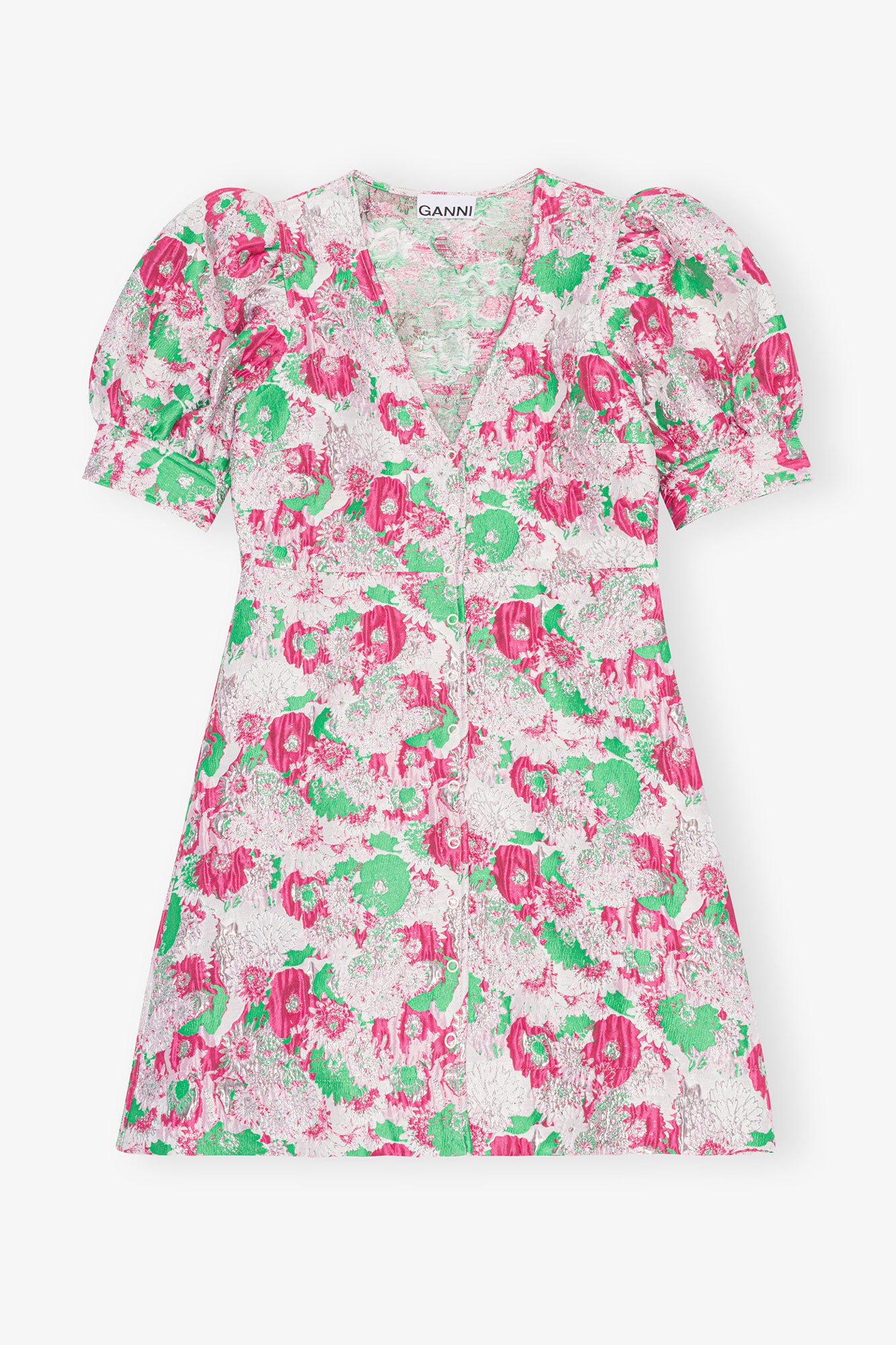 3D Jacquard Button Down Mini Dress | Sugar Plum