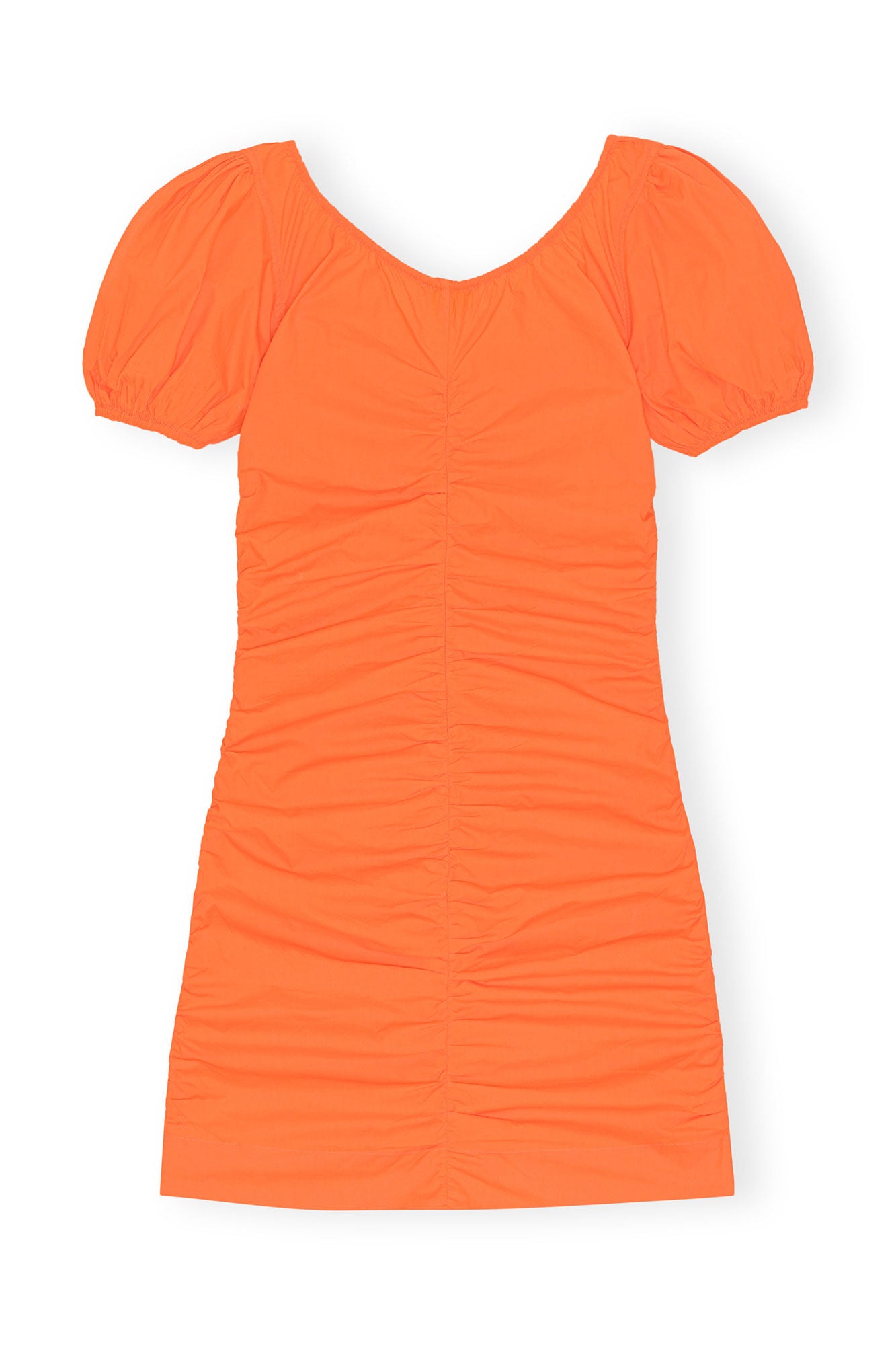 Cotton Poplin Mini Dress | Vibrant Orange