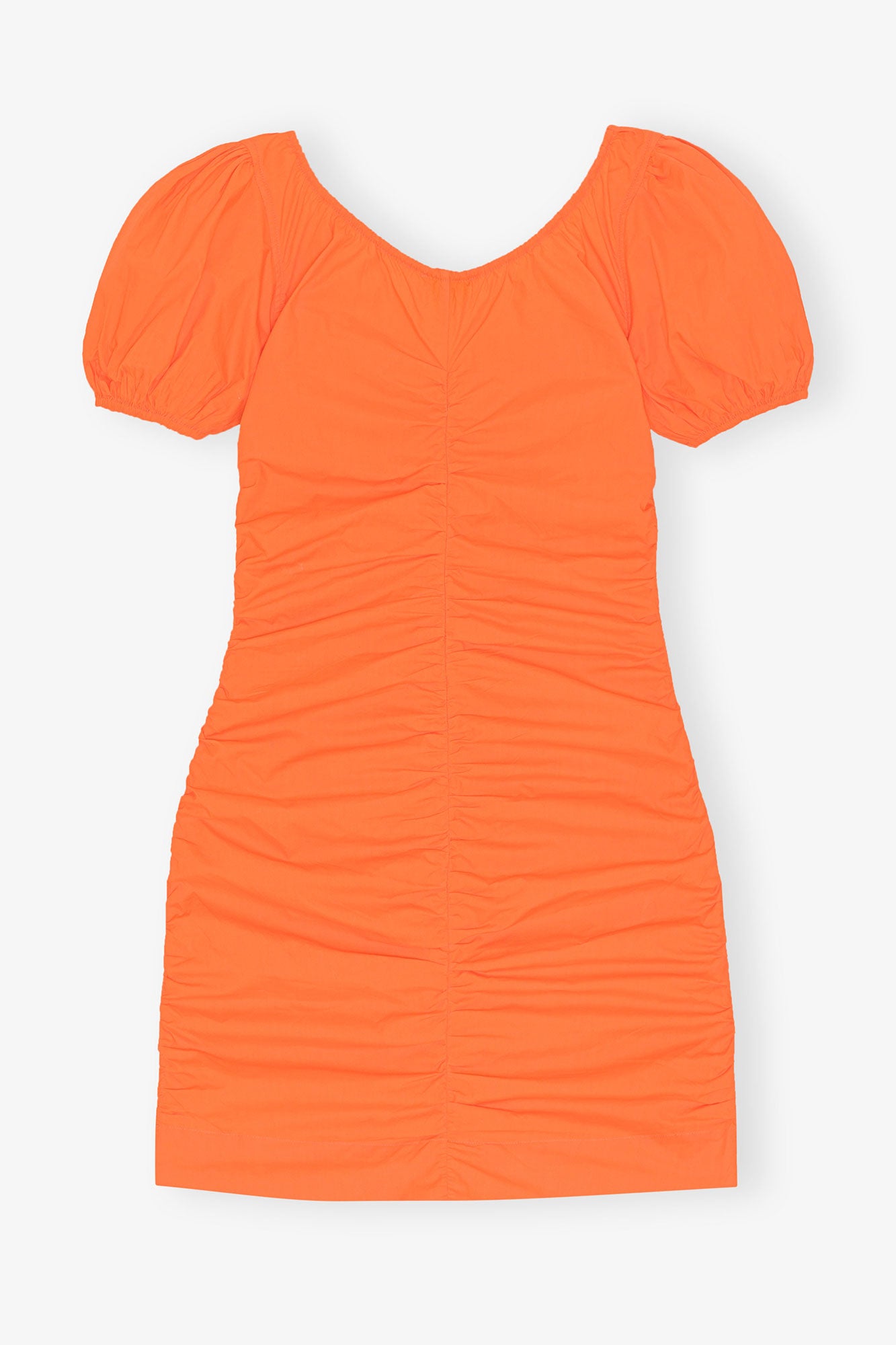 Cotton Poplin Mini Dress | Vibrant Orange