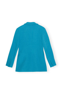 Twill Wool Suiting Blazer | Blue Curacao