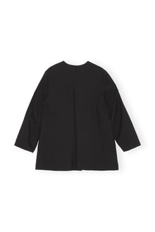 Drapey Melange Oversized Blazer | Black