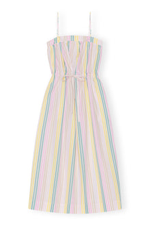 Stripe Cotton Maxi Strap Dress | Multicolour