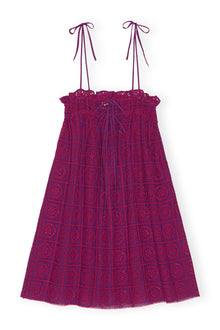 Broderie Anglaise Strap Dress | Sparkling Grape