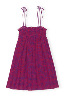 Broderie Anglaise Strap Dress | Sparkling Grape