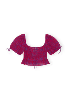 Broderie Anglaise Cropped Top | Sparkling Grape