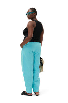 Elasticated Curve Trousers | Blue Curacao