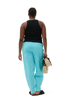 Elasticated Curve Trousers | Blue Curacao