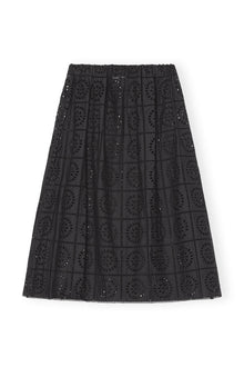 Broderie Anglaise Skirt | Black