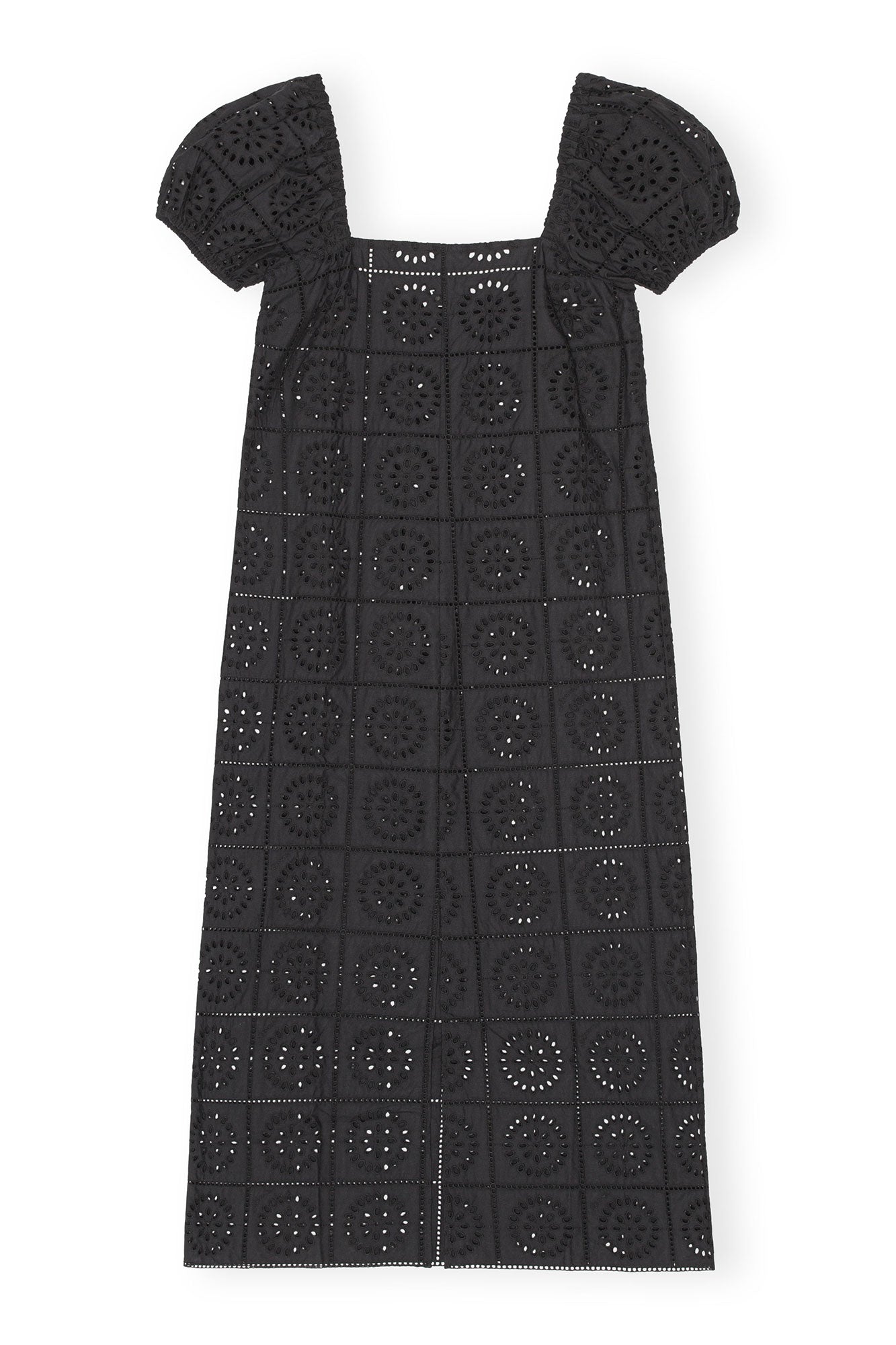 Broderie Anglaise Midi Dress | Black