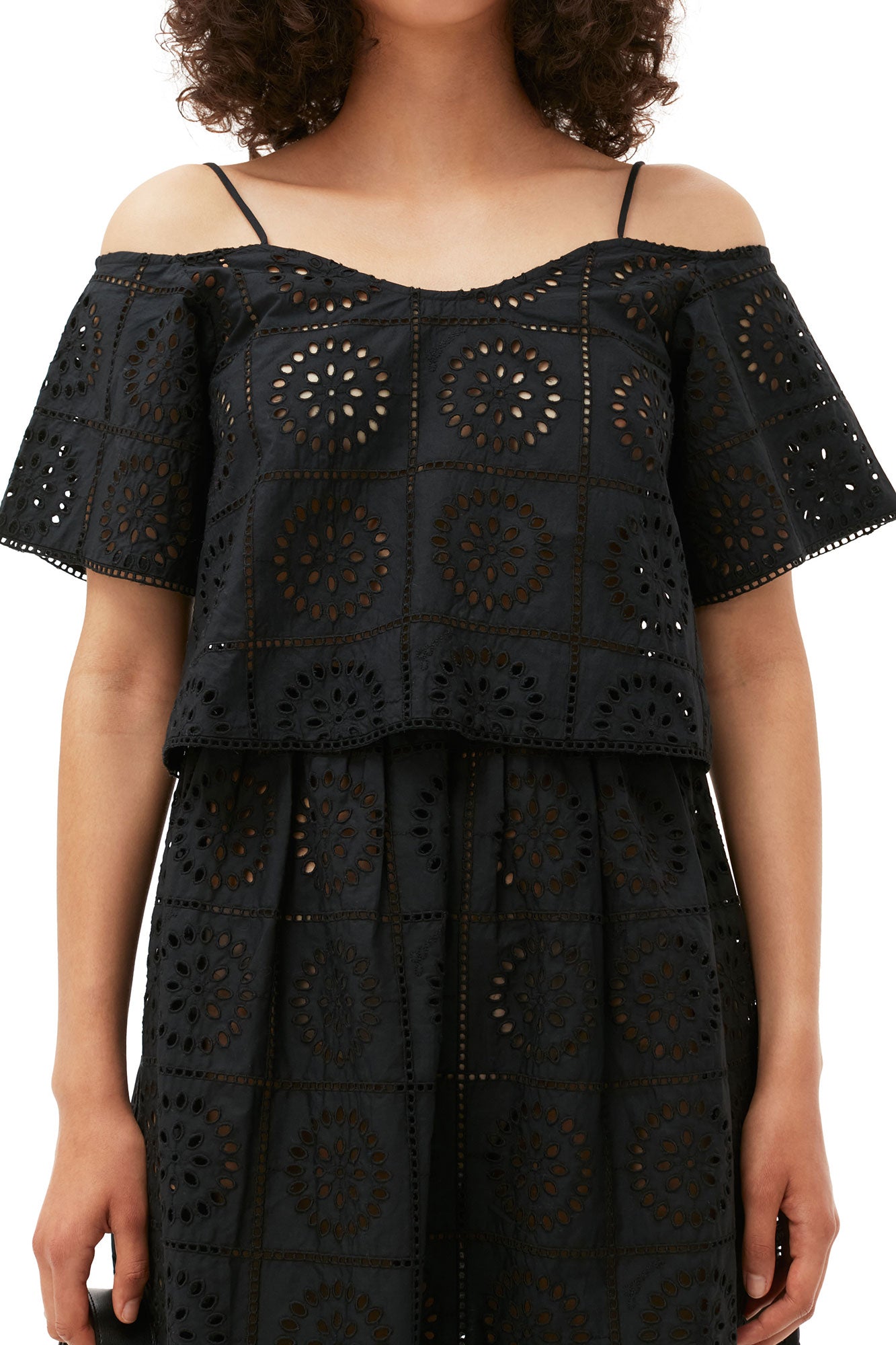 Broderie Anglaise Top | Black