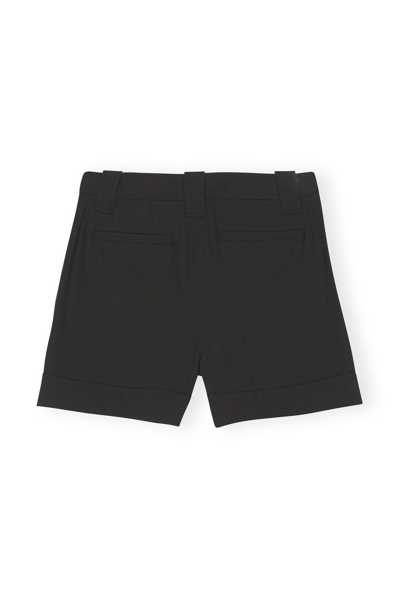 Drapey Melange Shorts | Black