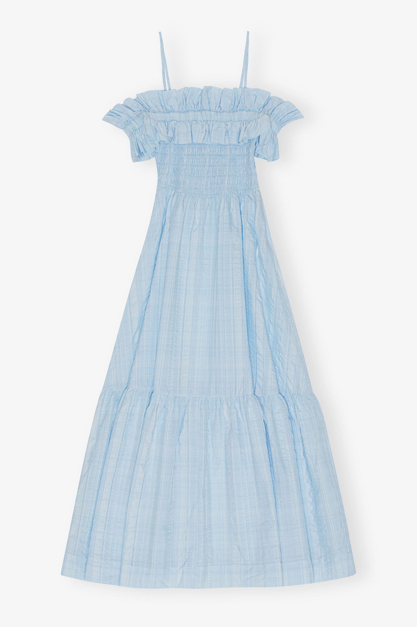 Seersucker Check Smock Maxi Dress | Ice Water