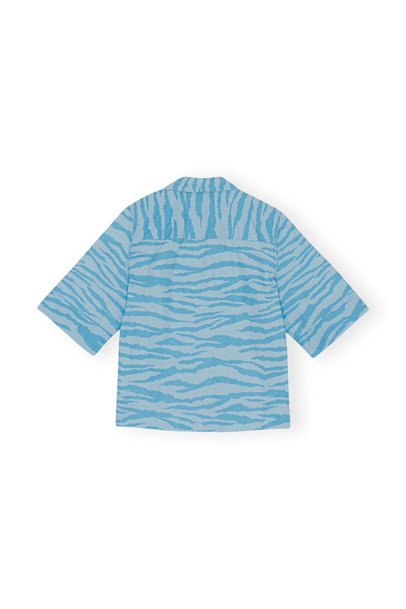 Printed Cotton Shirt | Ethereal Blue