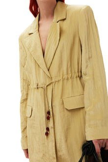 Shiny Tech Blazer | Leek Green