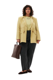 Shiny Tech Blazer | Leek Green