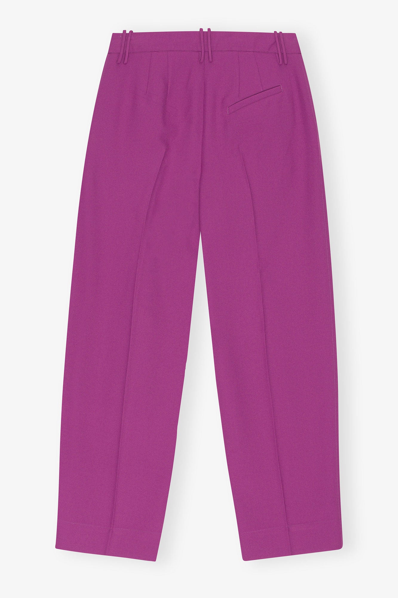 Summer Suiting Relaxed Pleated Trousers | Purple Wine