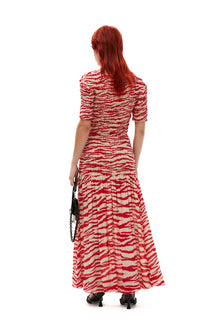 Printed Georgette Maxi Smock Skirt | Castle Wall