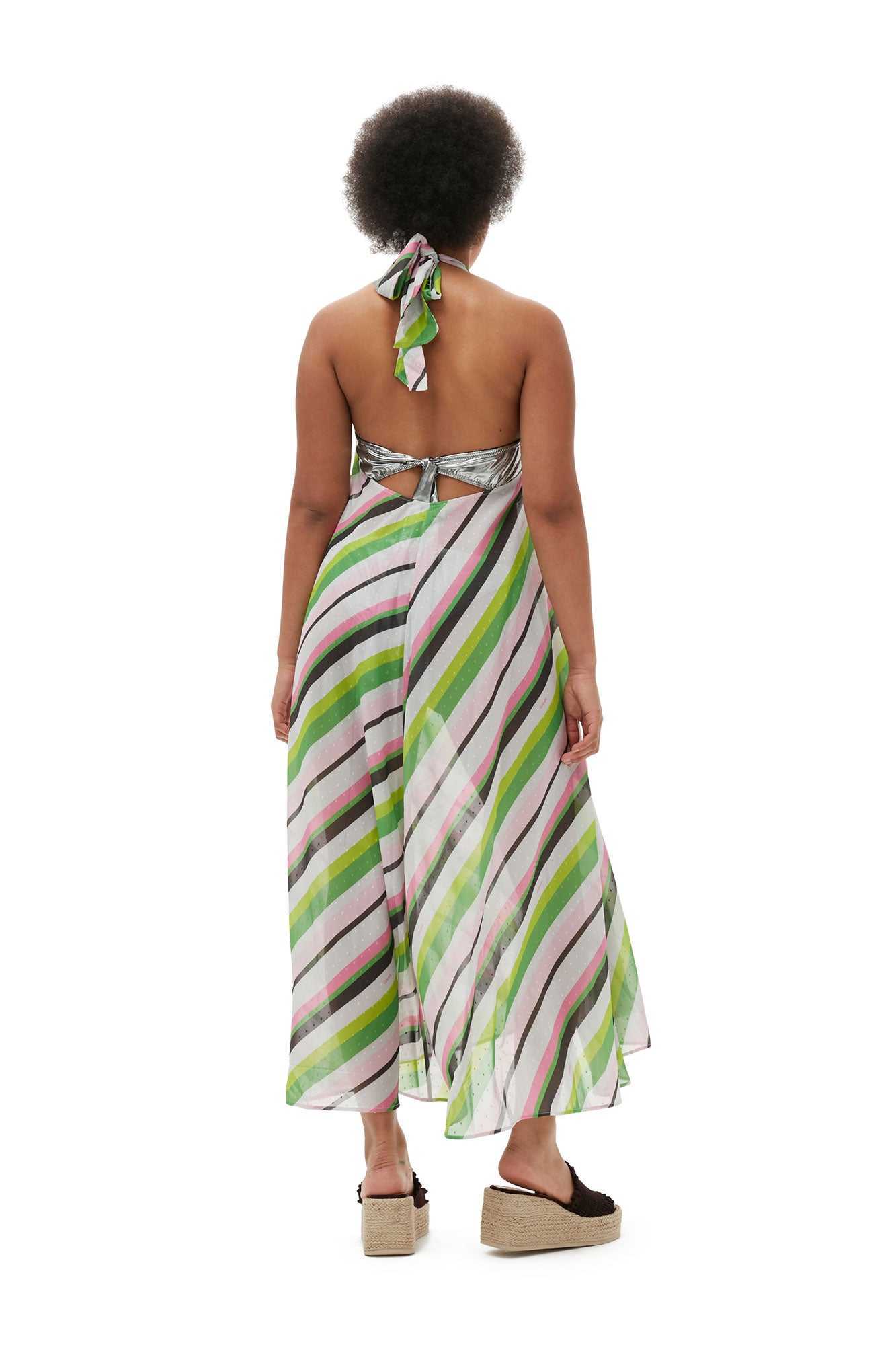 Light Chiffon Halterneck Dress | Multicolor