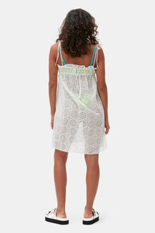 Light Broderie Anglaise Strap Dress | Bright White