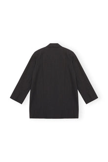 Cotton Suiting Oversized Blazer | Black