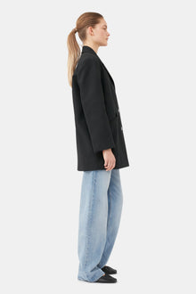 Cotton Suiting Oversized Blazer | Black