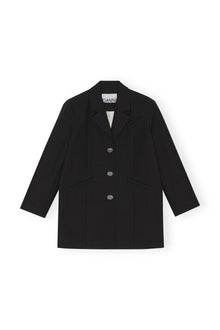 Cotton Oversized Blazer | Black