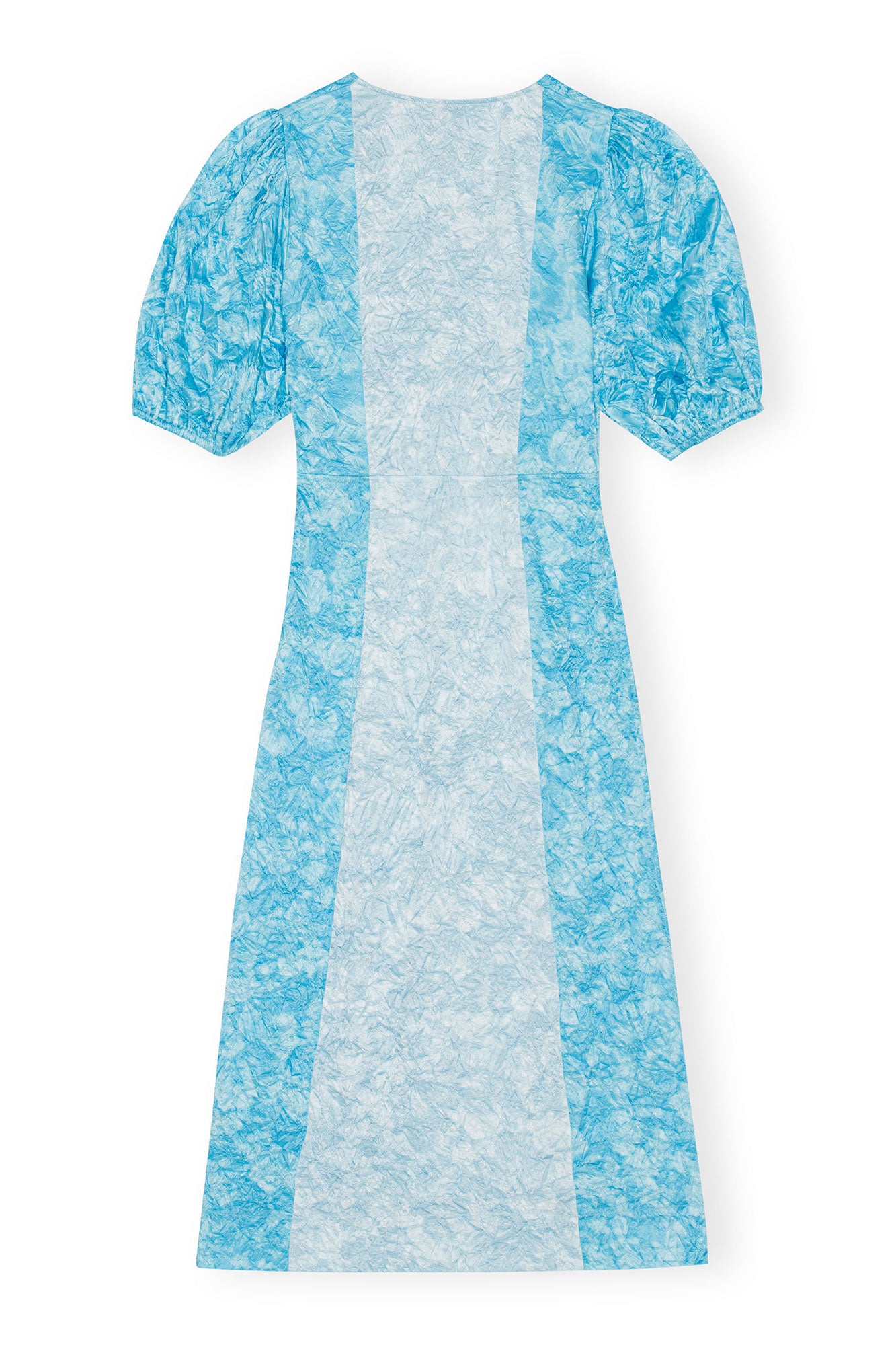 Crinkled Satin Midi Dress | Ethereal Blue