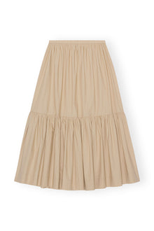 Cotton Poplin Maxi Flounce Skirt | Curds and Whey