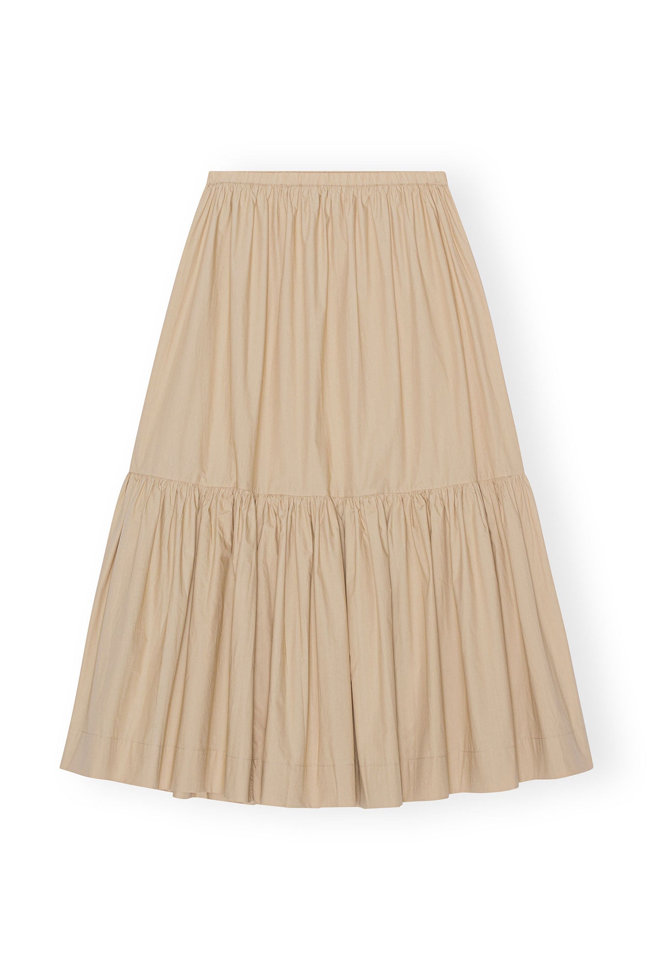 Cotton Poplin Maxi Flounce Skirt | Curds and Whey