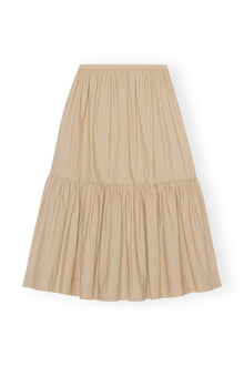 Cotton Poplin Maxi Flounce Skirt | Curds and Whey