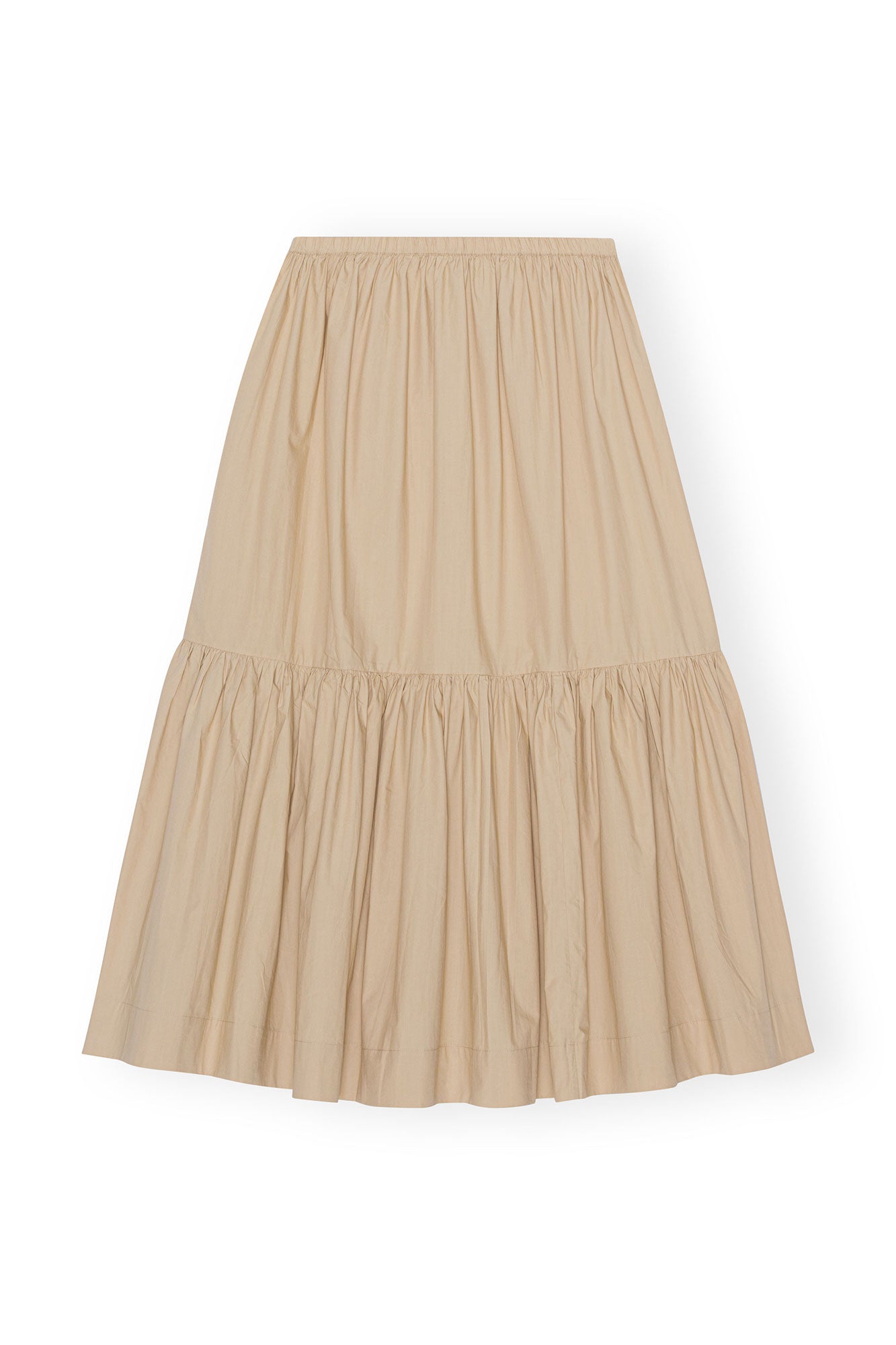 Cotton Poplin Maxi Flounce Skirt | Curds and Whey