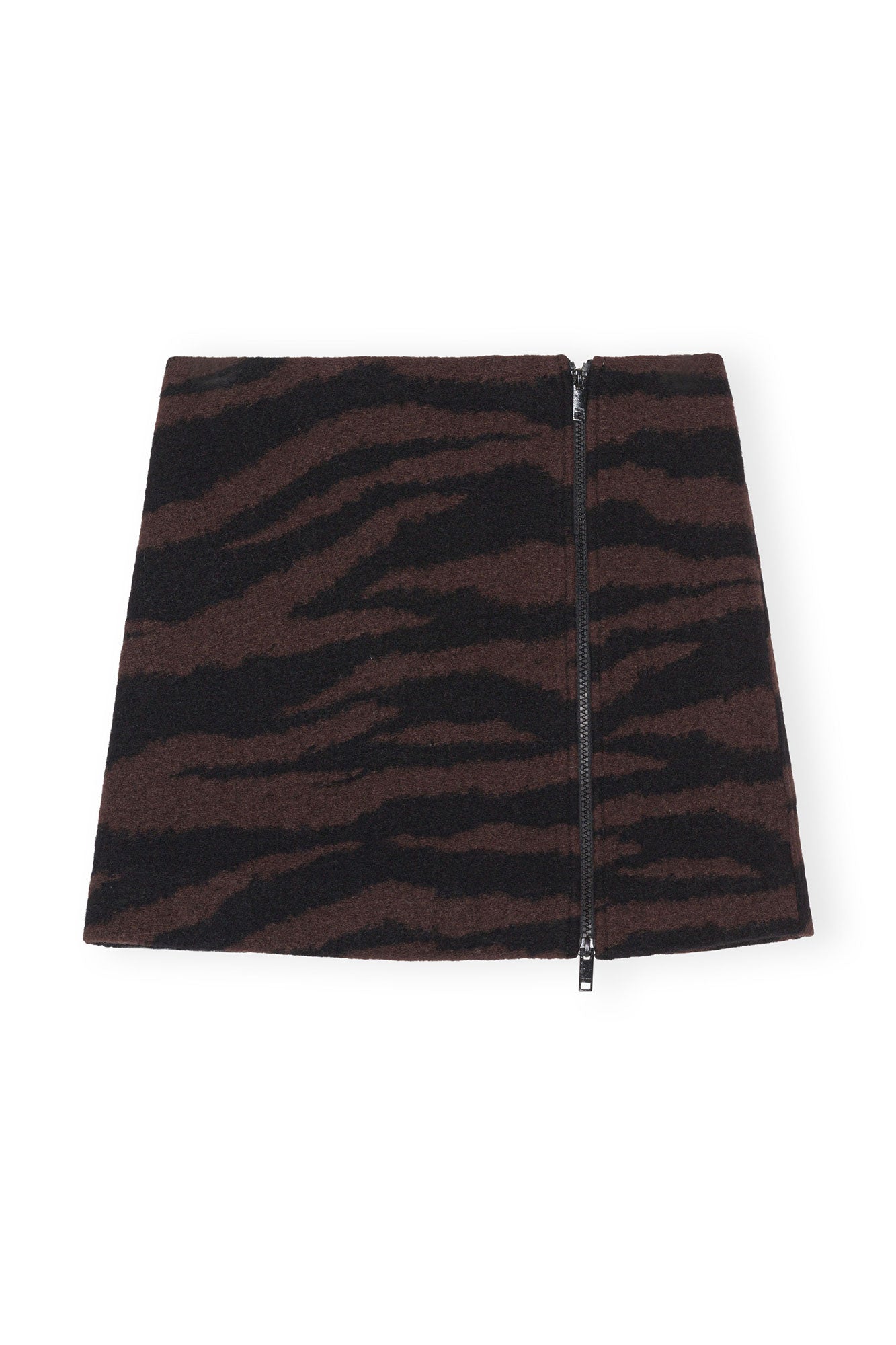 Wool Jacquard Mini Skirt | Black