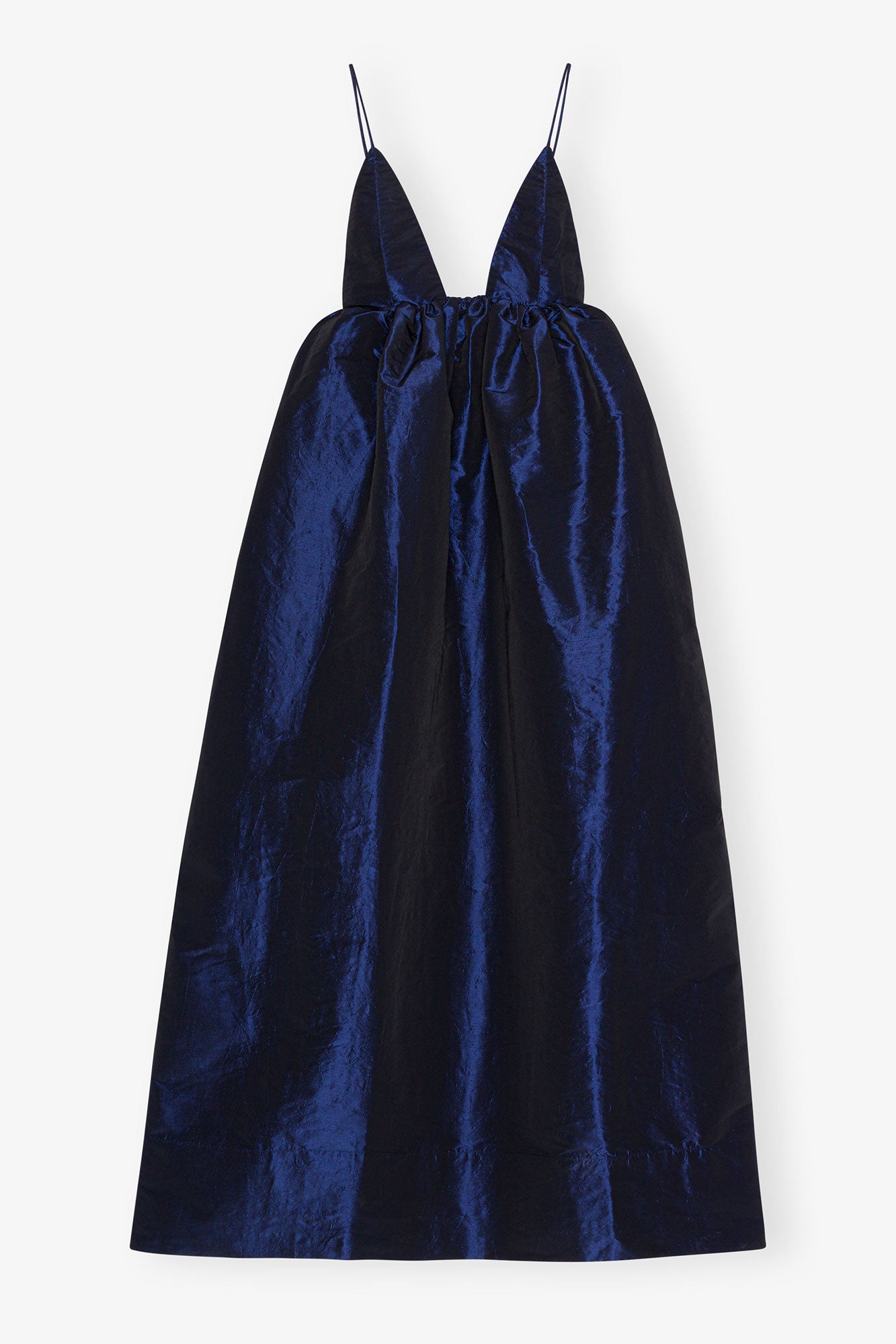Shiny Taffeta Strap Dress | Sodalite Blue