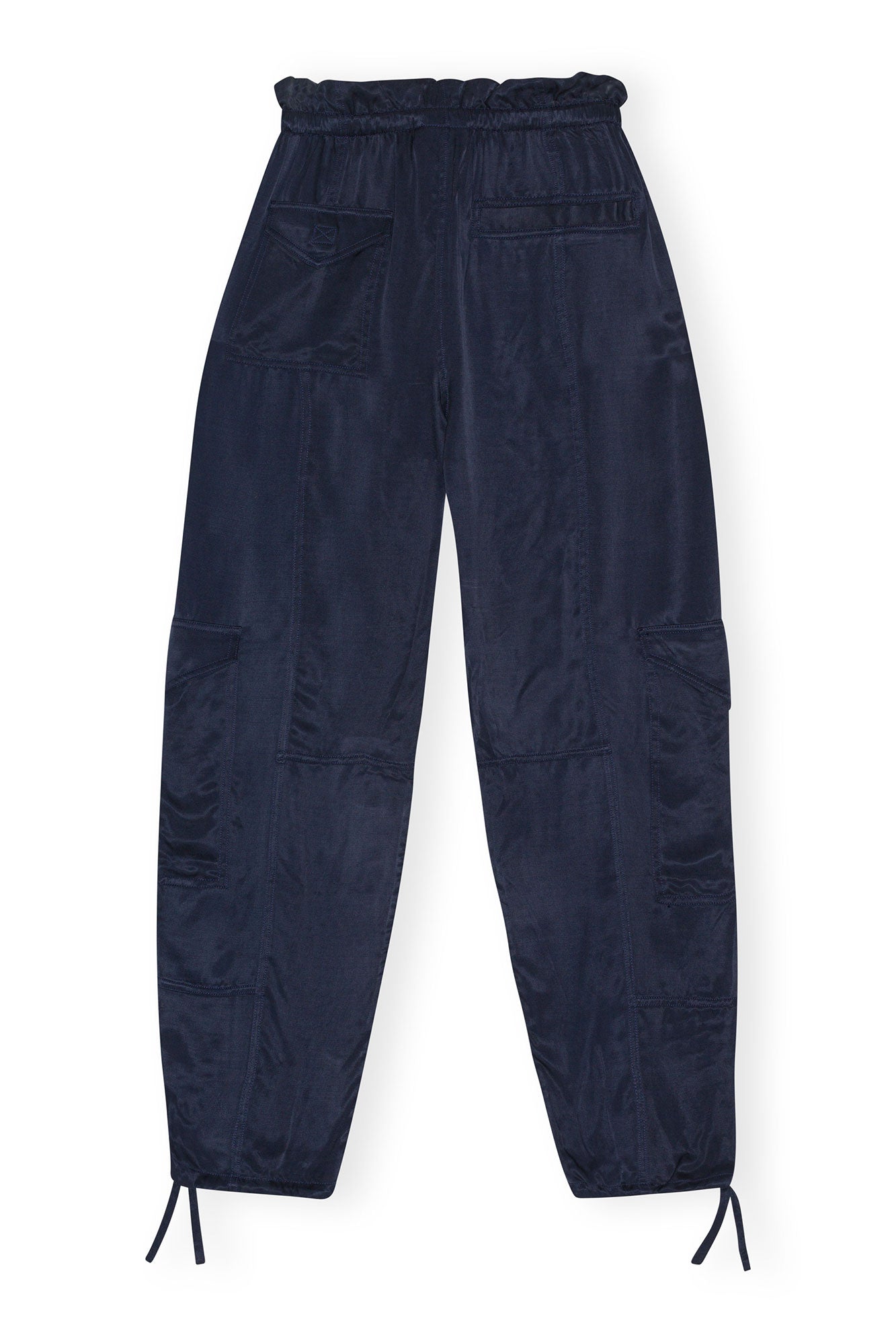 Washed Twill Satin Pants | Sky Captain