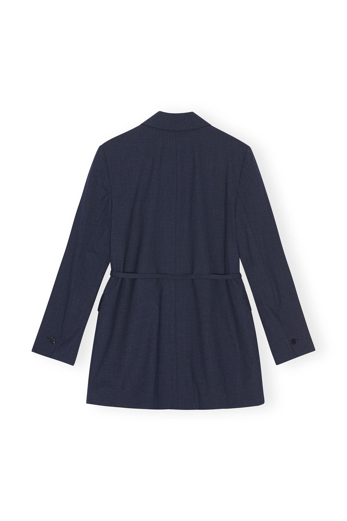 Drapey Melange Blazer | Sky Captain