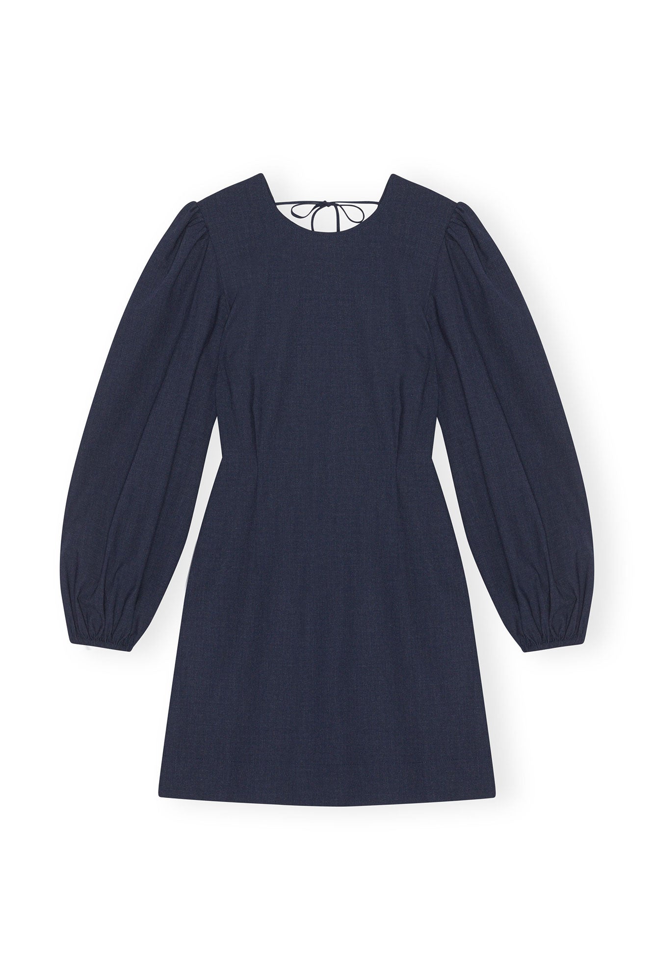 Drapey Melange Open Back Mini Dress | Sky Captain