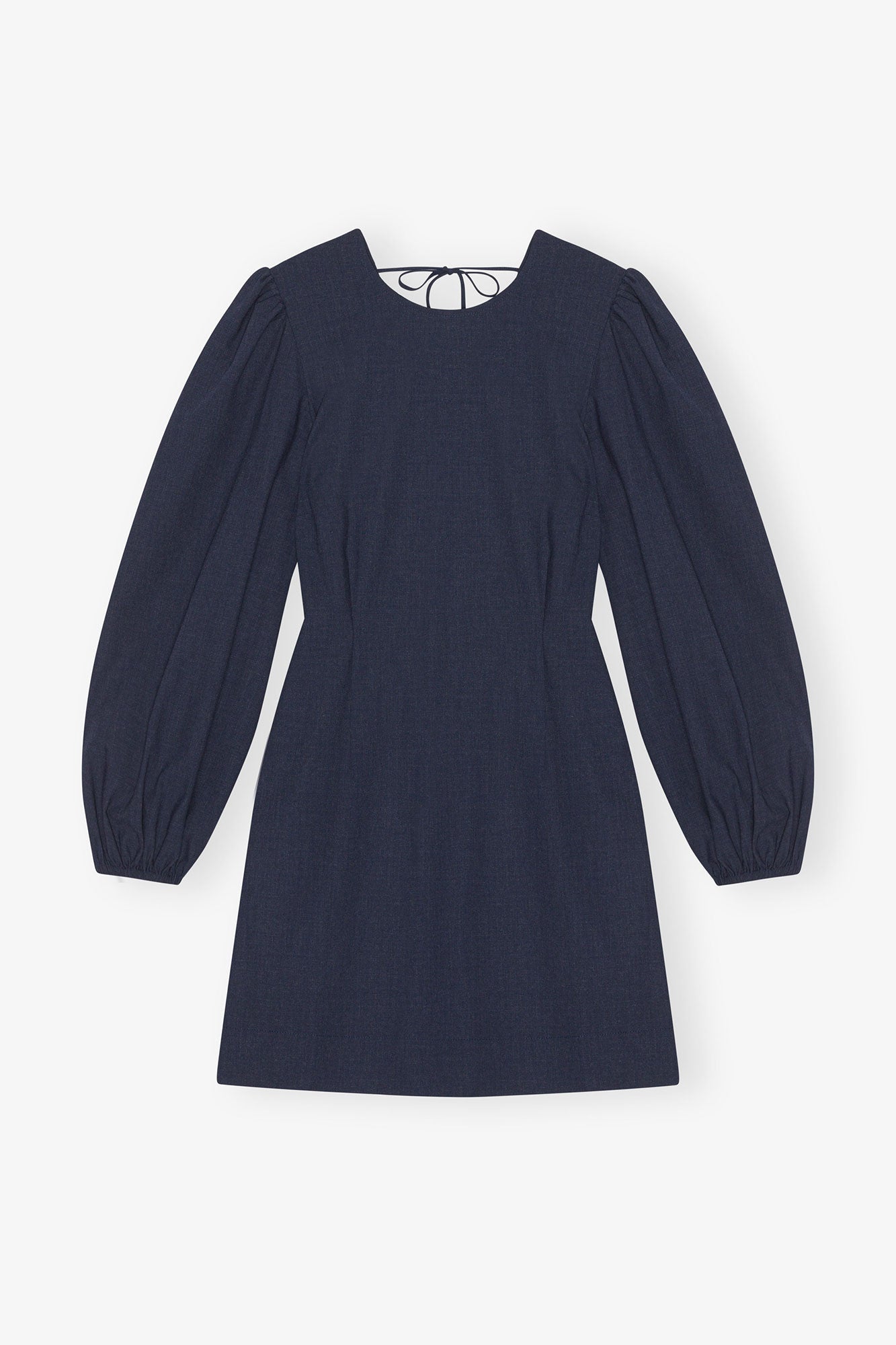 Drapey Melange Open Back Mini Dress | Sky Captain