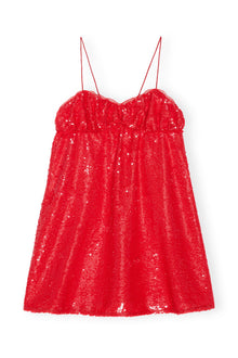 Sequins Mini Dress | Fiery Red