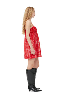 Sequins Mini Dress | Fiery Red