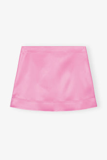 Double Satin Mini Skirt | Wild Orchid