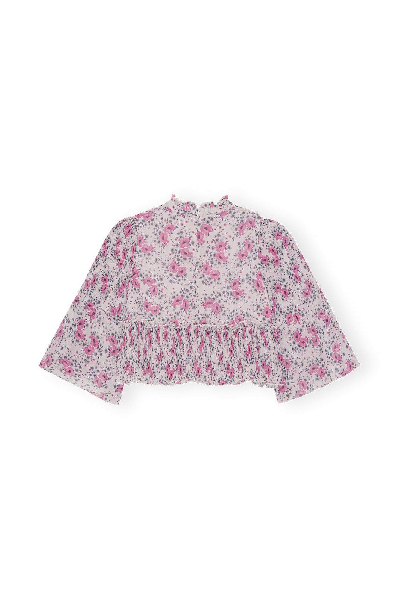 Pleated Georgette Blouse | Mauve Chalk