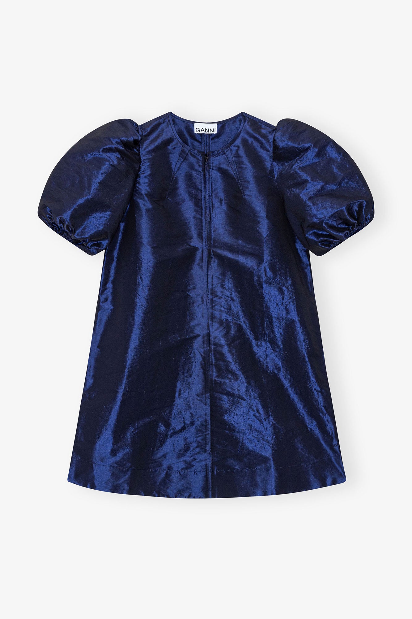 Shiny Taffeta Mini Dress | Sodalite Blue